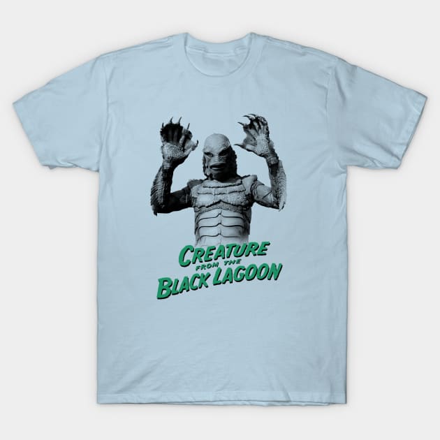 Creature from the Black lagoon Gill-man w/text T-Shirt by KERZILLA